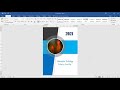How to Make Project Front Page Design in Microsoft Word | Book Cover Design in MS Word
