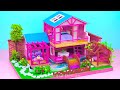 100 Days Building 2 Storey Villa with Underground Aquarium from Cardboard ❤️ DIY Miniature House