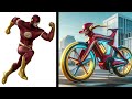 SUPERHEROES but SUPER BICYCLE 🚲 VENGERS 🔥|| All Characters (Marvel & DC) 2024