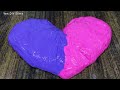 PINK vs PURPLE I Mixing random into Glossy Slime I Satisfying YEN Slime Video #615