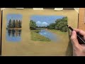 How to Draw Reflections in the Water - Landscape in Colored Pencil