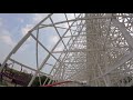 4K American Eagle Blue Side Front Seat POV - Six Flags Great America