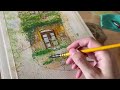 ASMR | sketching & painting with me(no music) Sketch sounds🎧Relaxing art