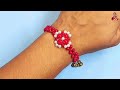 Handmade Beads Rakhi N Bracelet Idea #0274 | Easy Jewellery Making  |  PEARL BRACELET