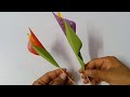 How to Make Calla Lily Paper Flower- Easy Craft Idea