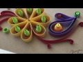 JJBLN | Quilled Paper Art Tutorial - How to Make a Sample Floral Quilling Design For Beginners