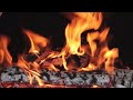 Relaxing fireplace for stress relief with crackling fire noises and burning logs