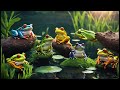 Evening Frog and Toad Party. Relaxing sounds. Drift into your own happiness.