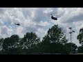 UH-60M Black Hawk, CH-47F Chinook, and AH-64E Apache Guardian Practicing the Fly Over