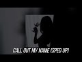 The Weekend- Call out my name (sped up)