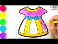 How to Draw Dress, Princess, Shoes and Flowers | Drawing Tutorial Art
