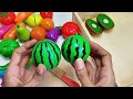 Oddly Satisfying Video | How to Cutting Yellow Banana, Wooden & Plastic Fruit Vegetables ASMR