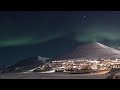 Aurora action above Longyearbyen