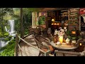 Warm March Jazz Music & Cozy Coffee Shop Ambience 4K☕ Background Music for Relaxing and Working