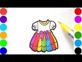 how to draw dress // easy step by step// drawing for kids // toddlers| children art