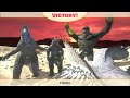 Kaiju Monster Godzilla battles against Monster Zero on Mars