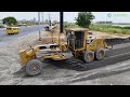 The Best Process Grader Pushing Gravel Activities Making Foundation New Roads Technicality Grading