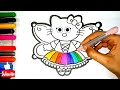 👸🏻🌟🎀👑How to draw princess hello kitty 👑🎀🌟👸🏻| Step By Step Drawing For Kids