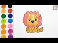 Drawing and Coloring Lion For Children, Drawing and Coloring Kids and Toddler #30 #howtodraw #art