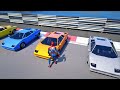 SPIDERMAN AND GOKU CARS MEGA Blocks Ramp JUMP Challenge ! SUPERHERO IronMan Epic new Stunts Race GTA