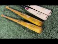 Hitting with BABE RUTH & HONUS WAGNER's 40-ounce Wood Bats