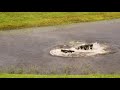 Huge ATV flips over underwater MUCH FUNNY