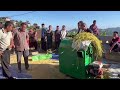 Chakhesang Naga farmer made paddy thresher machine in village