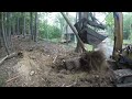 Cutting down trees and digging out a hillside