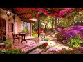 Tea Time in Spring Garden ASMR Ambience 🌷🌿 Relaxing Nature Sounds, Fountain Sounds, Gardening Sounds
