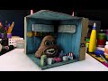 I made CREEPIEST DIORAMA of POU 😨 (You'll have Nightmares! ) Clay & Cardboard | PlastiVerse