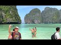 4K HDR // Walking Maya Bay in Krabi | BEST Beach in the World | Thailand 2023 - With Captions