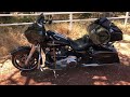Motorcycle Touring Australia.  Diesel in the Harley @  Dunmarra    NT