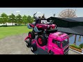TRANSPORTING CONSTRUCTION VEHICLES, POLICE CARS & MONSTER TRUCK WITH BIG TRUCKS Farming Simulator 22