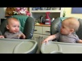 Twin Girls Laughing At Each Other
