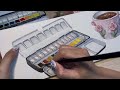 Unboxing Daniel Smith Watercolor and draw with me