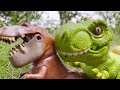 T-REX, CROCODILE :Naughty Crocodile bombs the Dinosaur toilet in the Jurassic world |DINO KING TOYS.
