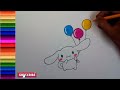 How to Draw Cute Cinnamoroll || Easy Drawing from Sanrio || kids Drawing Tutorial Video !