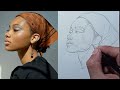 How to draw a portrait using Loomis method