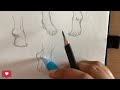 10 Minutes Drawing Practice | How to sketch feet fast | Daily drawing practice for beginners