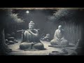 Silent Harmony | Buddha and Monk in Bamboo Garden