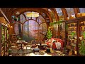Cozy Coffee Shop Ambience ☕ Relaxing Jazz Instrumental Music & Autumn Rainy Day for Stress