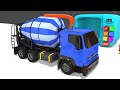 Learn Colors with Yellow Excavator Construction Vehicle Toys Assembly Car and Surprise Egg | ZORIP