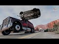 Distracted Driving Disaster: Car Crashes Into Stopped Truck!  [BeamNG.Drive]