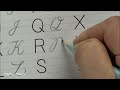How to write English alphabet in cursive