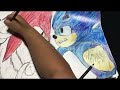 Drawing Nuckles vs Sonic