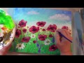 Easy Poppy Field Painting | Time Lapse Acrylic Tutorial | FREE Lesson How to Paint Daisies & Flowers