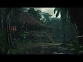 Rain sounds for sleeping - fall asleep with the calm sounds of rain in a tropical environment