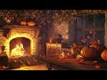 Rainy Day on a Cozy Cabin Ambience : Crackling Fireplace and Soothing Fall Ambience for Sleep 🍂