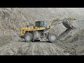 Komatsu Team Grader and Loader Cleaning a Muddy Mining Road Before and After Awesome Machines