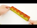 DIY - How To Build Villa A Mini Rainbow Water Slide & An Elevated Swimming Pool From Magnetic Balls